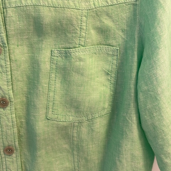 Women’s linen short sleeve top shirt brand new Olsen size XL - Picture 3 of 7